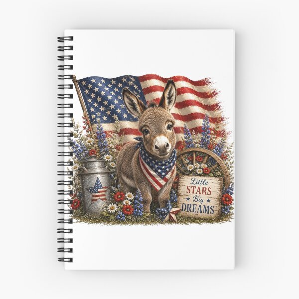 Item preview, Patriotic Donkey Little Stars Big Dreams designed and sold by PetalGarden.