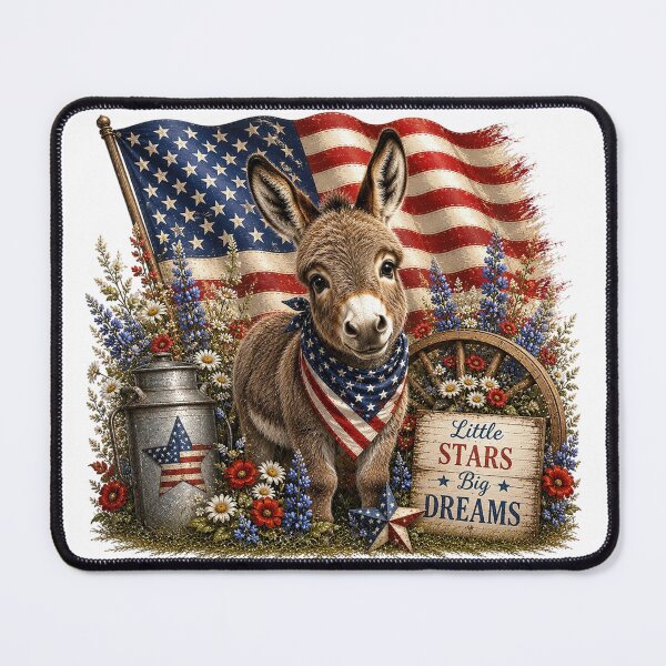 Item preview, Patriotic Donkey Little Stars Big Dreams designed and sold by PetalGarden.