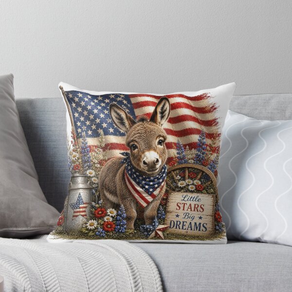 Item preview, Patriotic Donkey Little Stars Big Dreams designed and sold by PetalGarden.