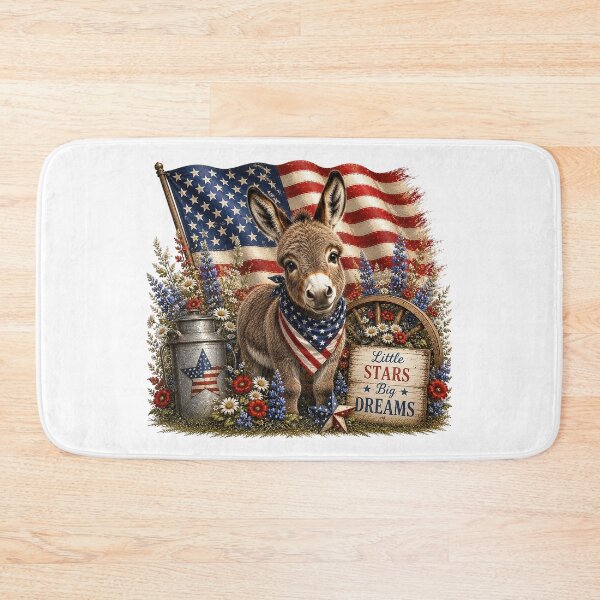 Item preview, Patriotic Donkey Little Stars Big Dreams designed and sold by PetalGarden.