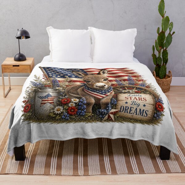 Item preview, Patriotic Donkey Little Stars Big Dreams designed and sold by PetalGarden.