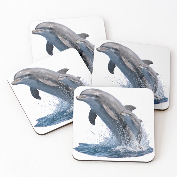 Item preview, Mother And Baby Dolphins Jumping designed and sold by Passionread.