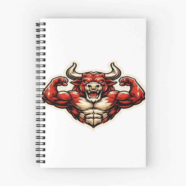 Item preview, Flexing Bull Mascot designed and sold by Strong-GYM.