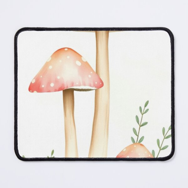 Item preview, Watercolor Pastel Red Spotted Mushrooms Illustration designed and sold by Vida e Arte.