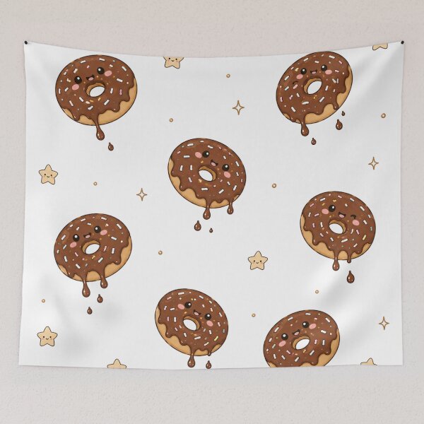 Item preview, Cute Kawaii Chocolate Donut Space Seamless Pattern designed and sold by Seculinator.