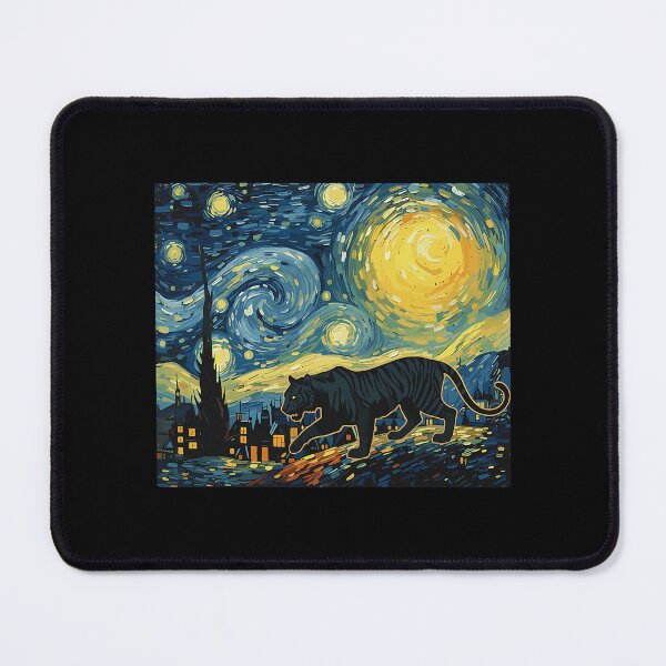 Item preview, Black Panther Starry Night Van Gogh Art Lover Men Women designed and sold by Littermin.