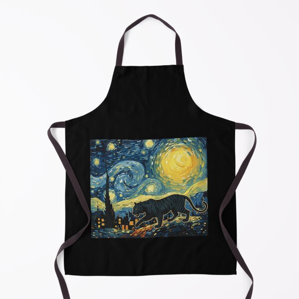 Item preview, Black Panther Starry Night Van Gogh Art Lover Men Women designed and sold by Littermin.