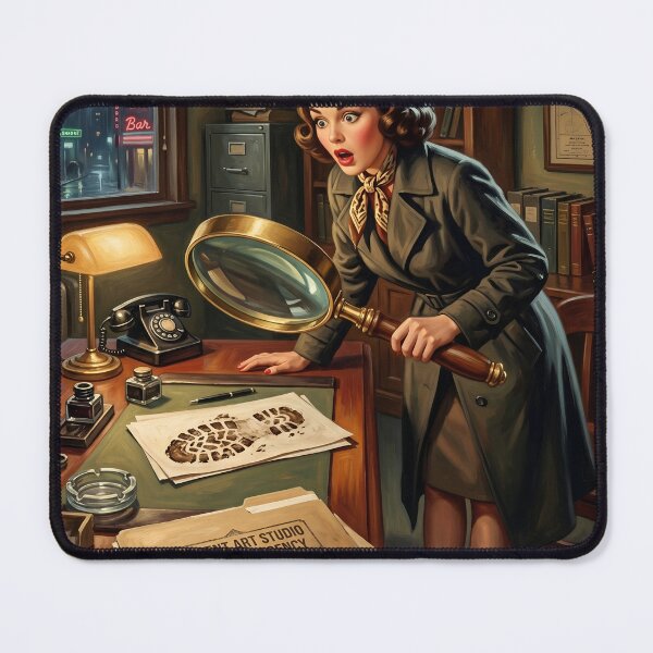 Item preview, Vintage Noir Detective Pulp Fiction Poster designed and sold by Vincent-68.