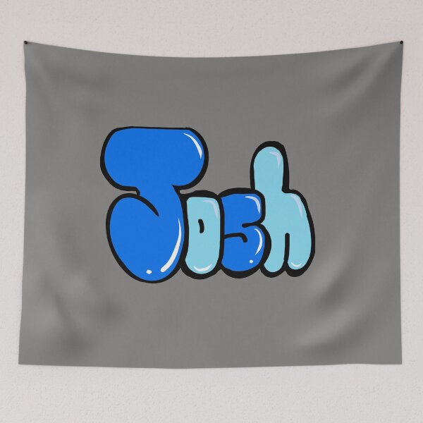 Item preview, Josh name in blue graffiti calligraphy Top 10 best personalized gifts for boys and men named Joshua designed and sold by Artonmytee.