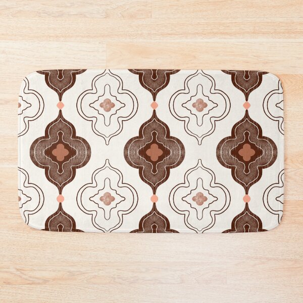 Item preview, Terracotta Quatrefoil Tile Pattern designed and sold by Little Wimbly.