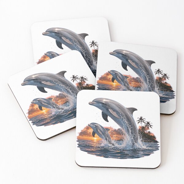 Item preview, Dolphins Leaping At Tropical Sunset designed and sold by Passionread.