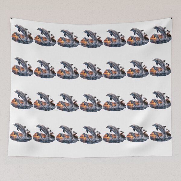 Item preview, Dolphins Leaping At Tropical Sunset designed and sold by Passionread.