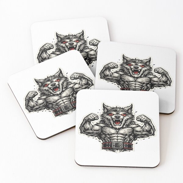 Item preview, Wolf with Weightlifting Belt designed and sold by Strong-GYM.