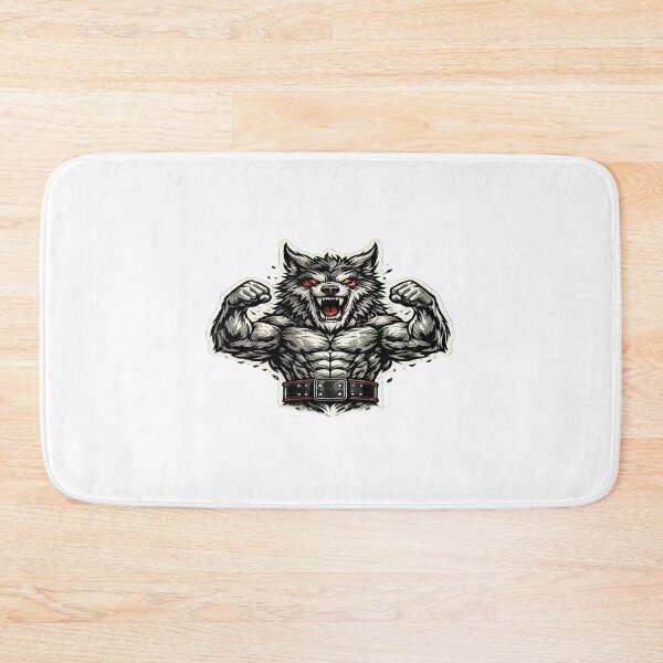 Item preview, Wolf with Weightlifting Belt designed and sold by Strong-GYM.