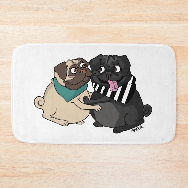 Item preview, Hugs & Pugs — Fuzzy Love Cartoon designed and sold by MyxaART.