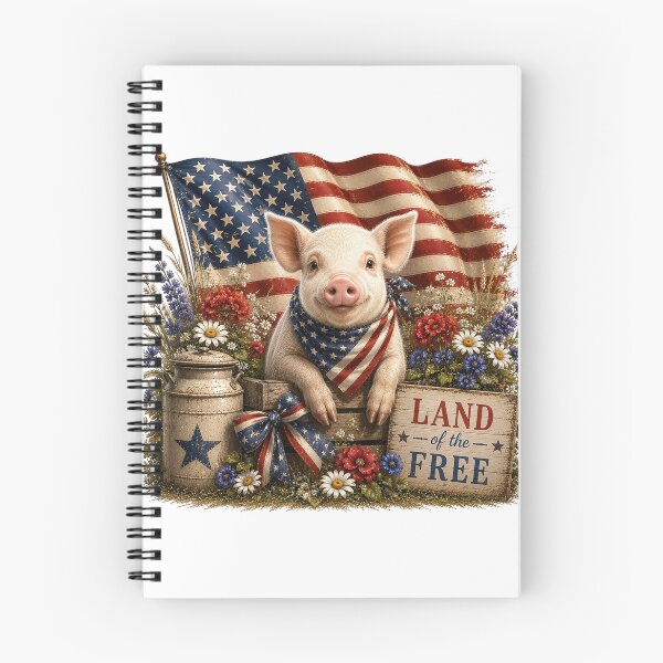 Item preview, Patriotic Pig American Flag Farmhouse Design designed and sold by PetalGarden.