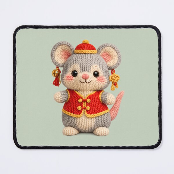 Item preview, Cute Knitted Year Of The Rat | Kawaii 3D Chinese New Year Zodiac Art designed and sold by Moons Studio.