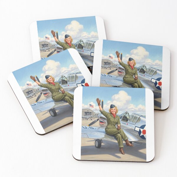 Item preview, WWII Vintage Pinup Pilot Aviation Art designed and sold by Vincent-68.