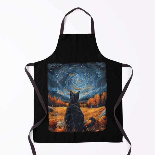 Item preview, Halloween Party Fun Van Gogh Starry Night Black Cat Pumpkins designed and sold by Littermin.