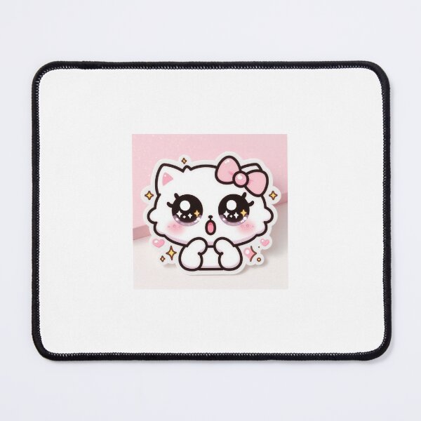 Item preview, Kawaii Surprised Cat Sticker designed and sold by PastelPawsArt.