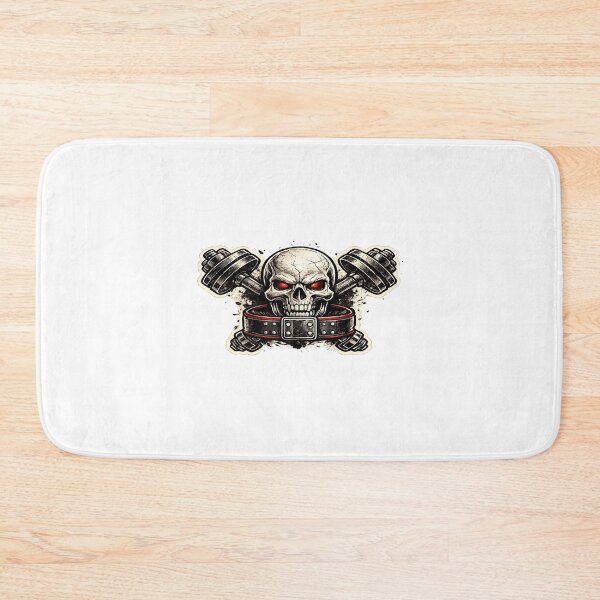 Item preview, Skull with Weightlifting Belt and Dumbbells designed and sold by Strong-GYM.