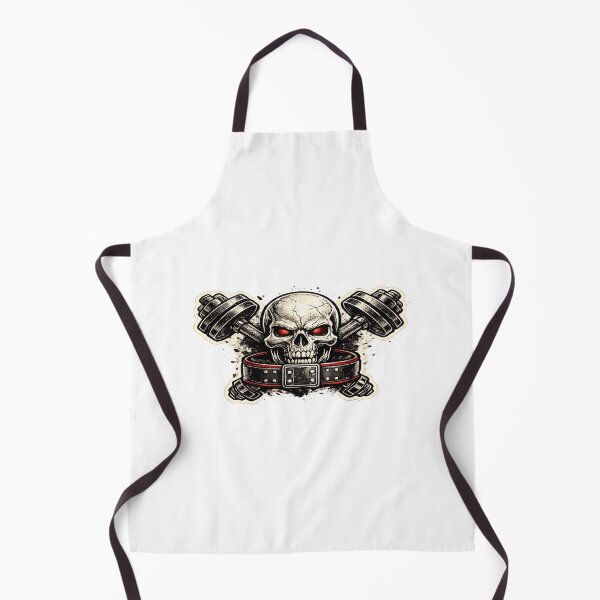 Item preview, Skull with Weightlifting Belt and Dumbbells designed and sold by Strong-GYM.