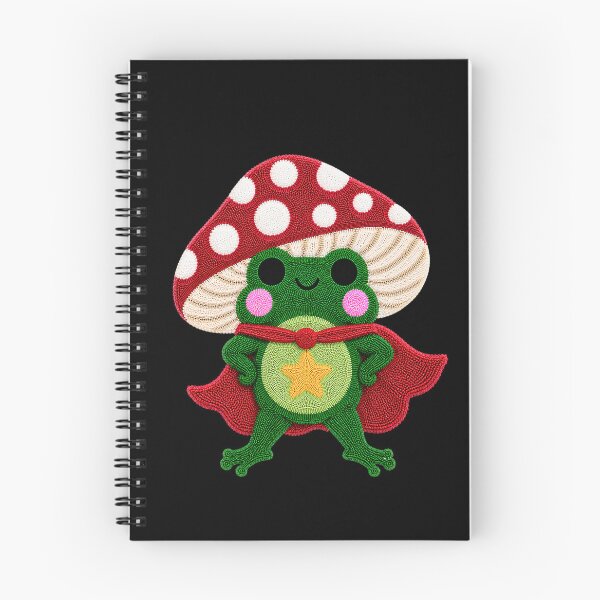 Item preview, Cute Superhero Frog Kawaii Mushroom Tufted Rug Art designed and sold by ColorSplash123.