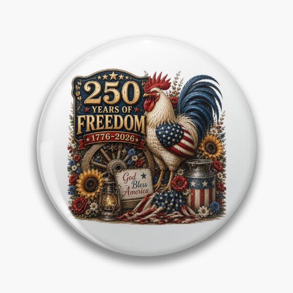 Item preview, 250 Years of Freedom Rooster designed and sold by PetalGarden.