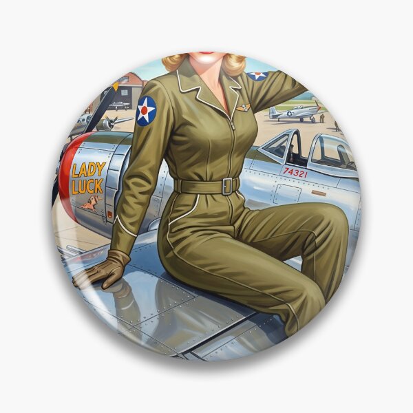 Item preview, Vintage WWII Aviation Pin-Up Girl Wall Art designed and sold by Vincent-68.