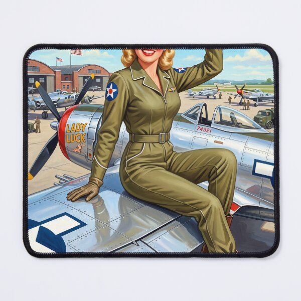 Item preview, Vintage WWII Aviation Pin-Up Girl Wall Art designed and sold by Vincent-68.