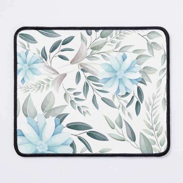 Item preview, Elegant Dusty Blue Floral Pattern - Soft Watercolor Eucalyptus Botanicals designed and sold by abdallatigle.