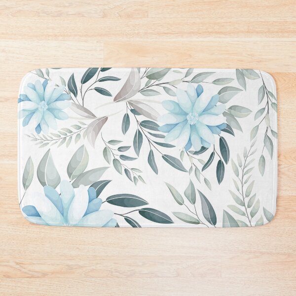 Item preview, Elegant Dusty Blue Floral Pattern - Soft Watercolor Eucalyptus Botanicals designed and sold by abdallatigle.