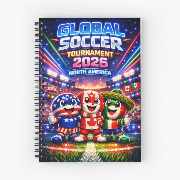 Item preview, Global Soccer Tournament 2026 – Neon Stadium Energy designed and sold by AleksKos.