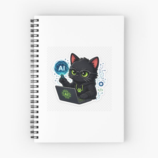 Item preview, AI Engineer Cat Sticker designed and sold by NexaMintStudio.
