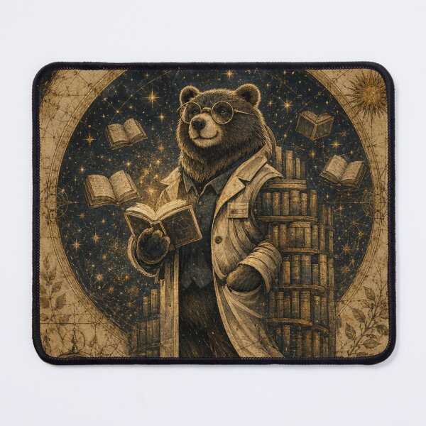 Item preview, Bear Librarian of the Lost Archive designed and sold by InnerwayStudio.