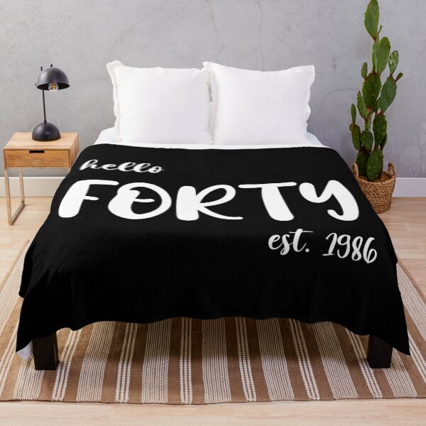 Item preview, Hello Forty Est. 1986, Unique designed and sold by villacreativa.