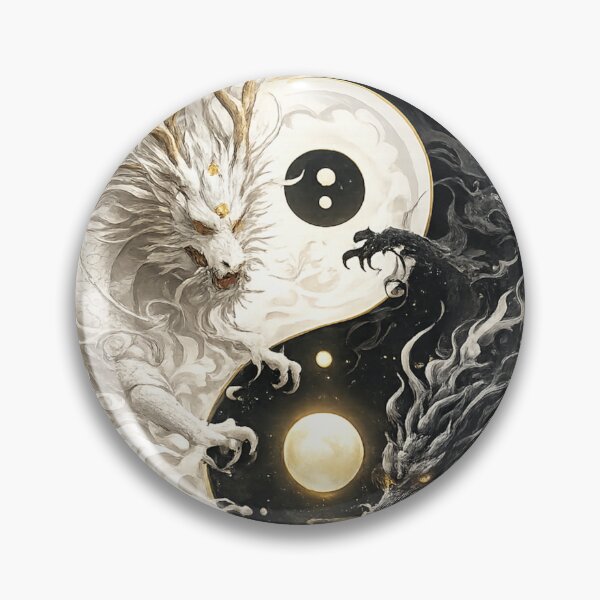Item preview, Yin Yang Dragons Cosmic Balance designed and sold by NeonCore.