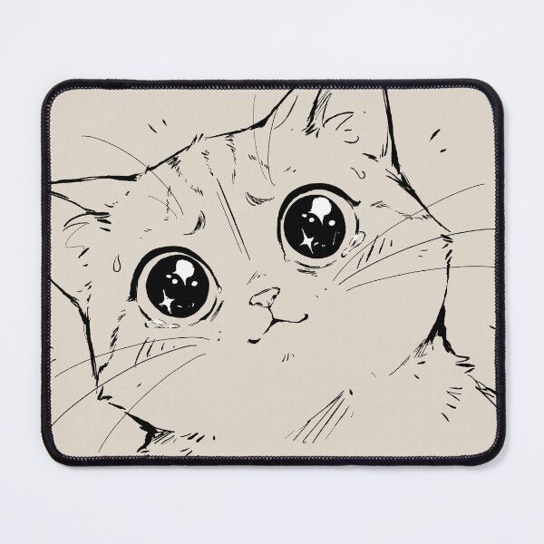 Item preview, Cute Manga Cat with Puppy Eyes designed and sold by SakuraHaven.