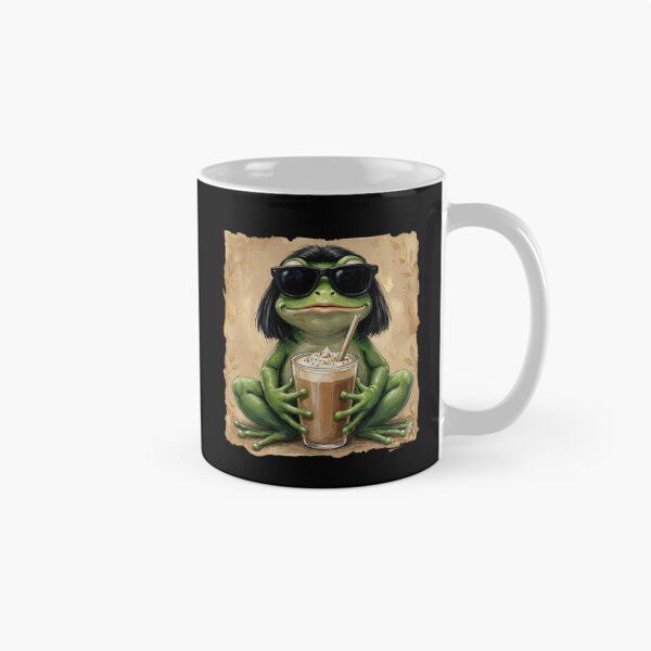 Item preview, Cool Frog With Bob Haircut designed and sold by LunaMagicStudio.