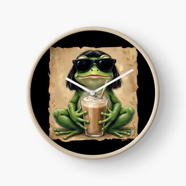 Item preview, Cool Frog With Bob Haircut designed and sold by LunaMagicStudio.