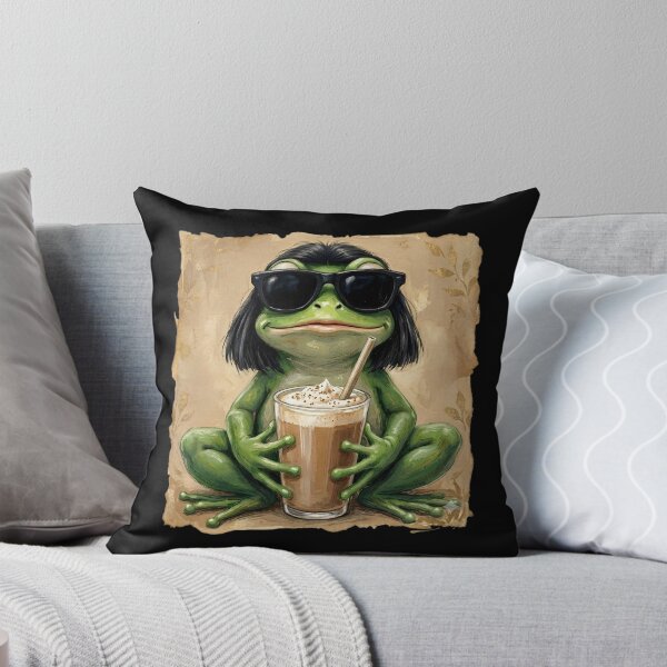 Item preview, Cool Frog With Bob Haircut designed and sold by LunaMagicStudio.