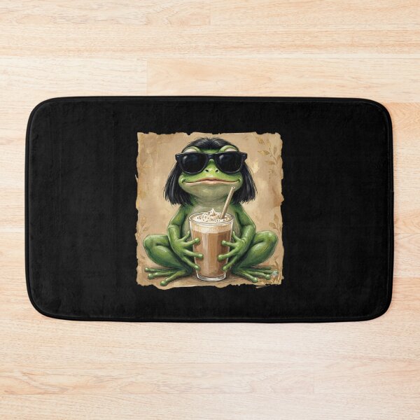 Item preview, Cool Frog With Bob Haircut designed and sold by LunaMagicStudio.