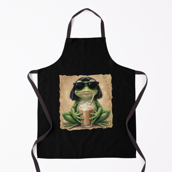 Item preview, Cool Frog With Bob Haircut designed and sold by LunaMagicStudio.