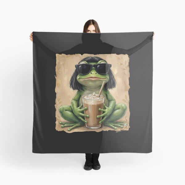 Item preview, Cool Frog With Bob Haircut designed and sold by LunaMagicStudio.