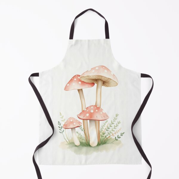 Item preview, Watercolor Soft Red Spotted Mushroom Cluster Print designed and sold by Vida e Arte.