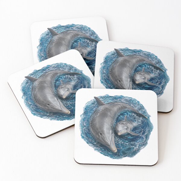 Item preview, Mother Baby Dolphins Ocean Swirl designed and sold by Passionread.