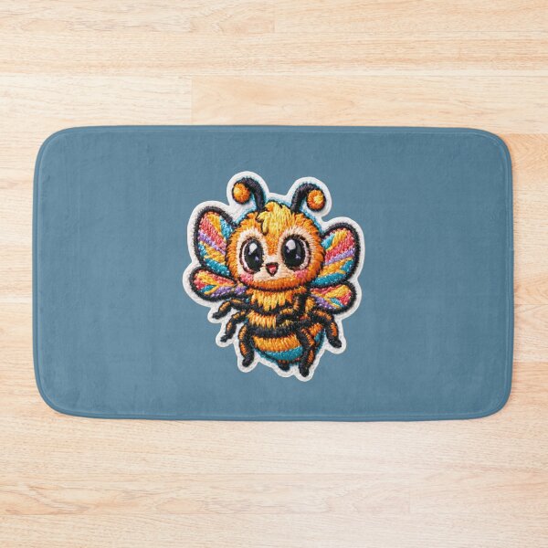 Item preview, Cute Pride Bee | Rainbow Embroidery Art designed and sold by MegaNovaArt.