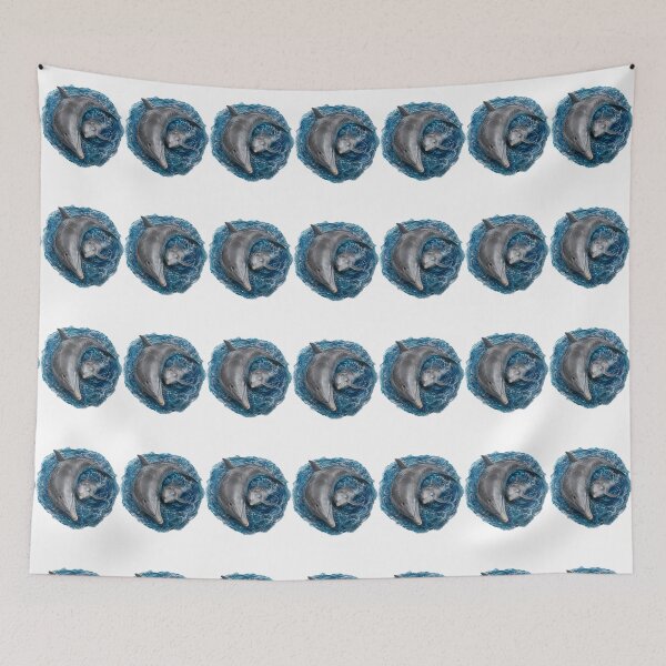 Item preview, Mother Baby Dolphins Ocean Swirl designed and sold by Passionread.