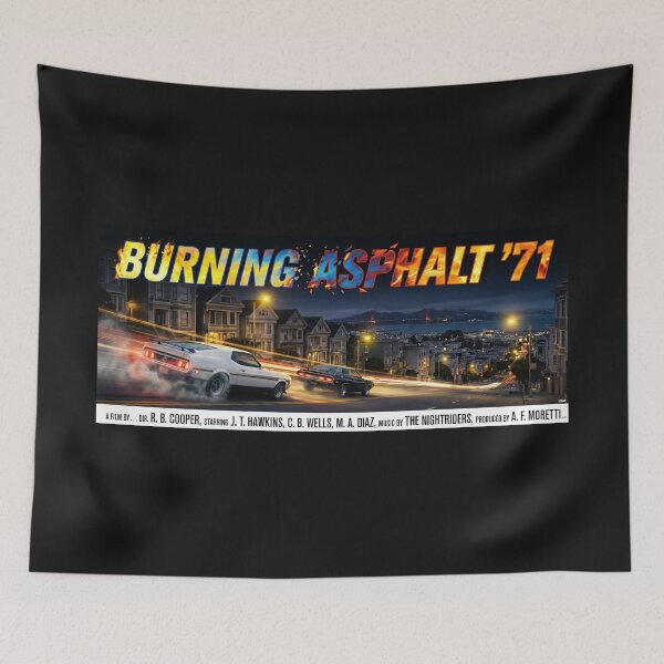 Item preview, ROAD MOVIE POSTER BURNING ASPHALT 71   1971 designed and sold by VERYOLDROAD BY AXTON BROWNING .