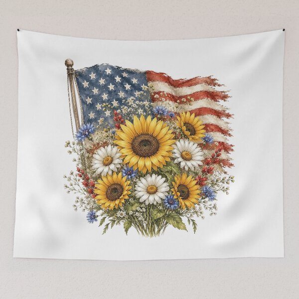 Item preview, American Flag Sunflower Bouquet designed and sold by PetalGarden.